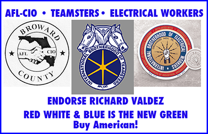 AFL-CIO, Teamsters, International Brotherhood of Electrical Worksers Endorse Richard Valdez